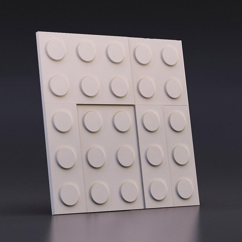 Zdobená 3D stena: Lego Feel [1m²]